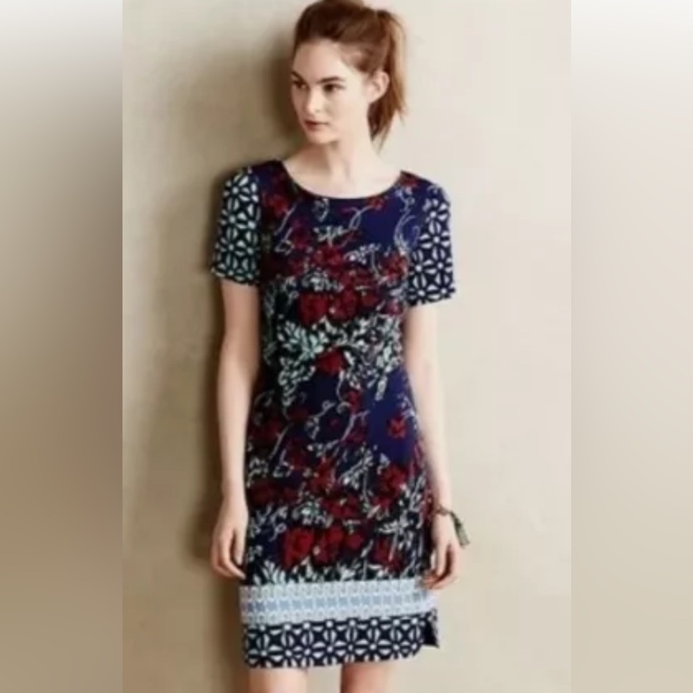 Plenty Tracy Reese Deveney Ponte Shift Floral Dress Size 0 Anthropologie